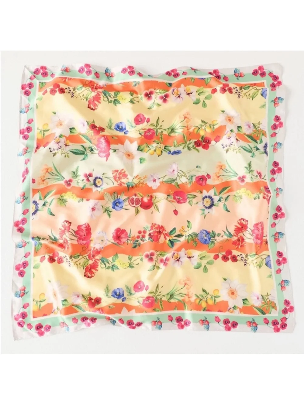 New! Anthropologie Celadine Tropical Print 28” Bag Neck Hair Scarf NWT